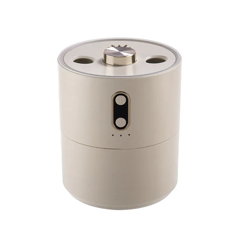 Jellyfish Spirit white desktop air purifying humidifier with USB cable and 450ml water tank on desk