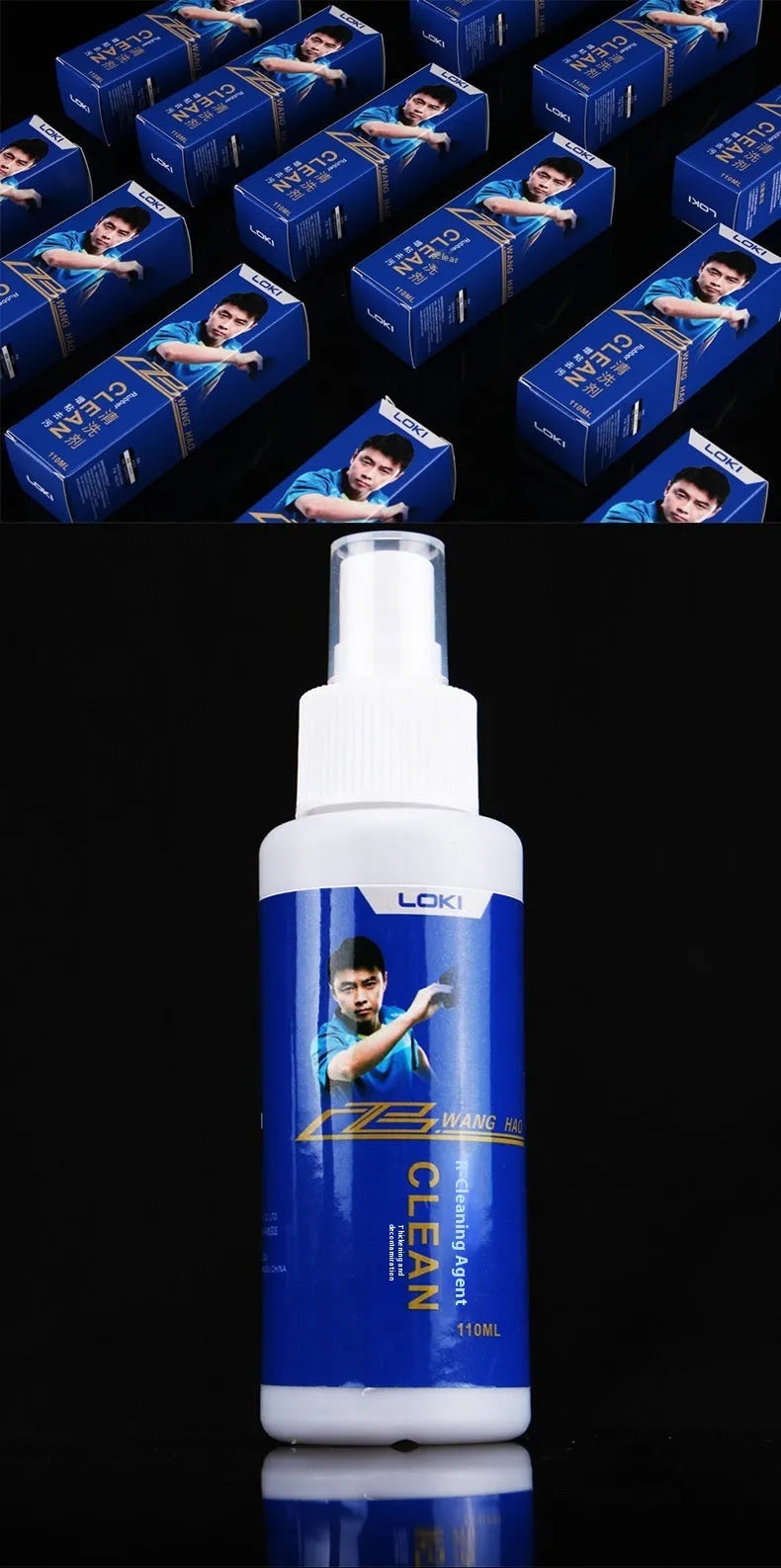 110ml bottle of table tennis rubber cleaning agent liquid cleaner for blade coverings