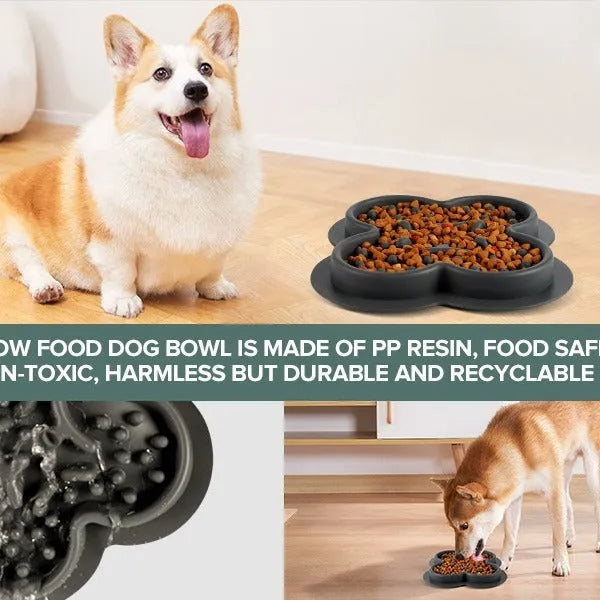 Silicone slow feed licking pad for cats and dogs on a floor, showing textured surface and raised edge.
