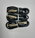 Four-in-one PVC fast charge data cable 1.5 metres 27W with Lightning Type-C Tpc connectors in black