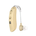 Digital Bluetooth hearing aid in skin colour with Type-C charging cable for elderly users