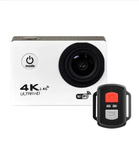 4K Sports DV mini waterproof action camera with ABS plastic body in three colour options