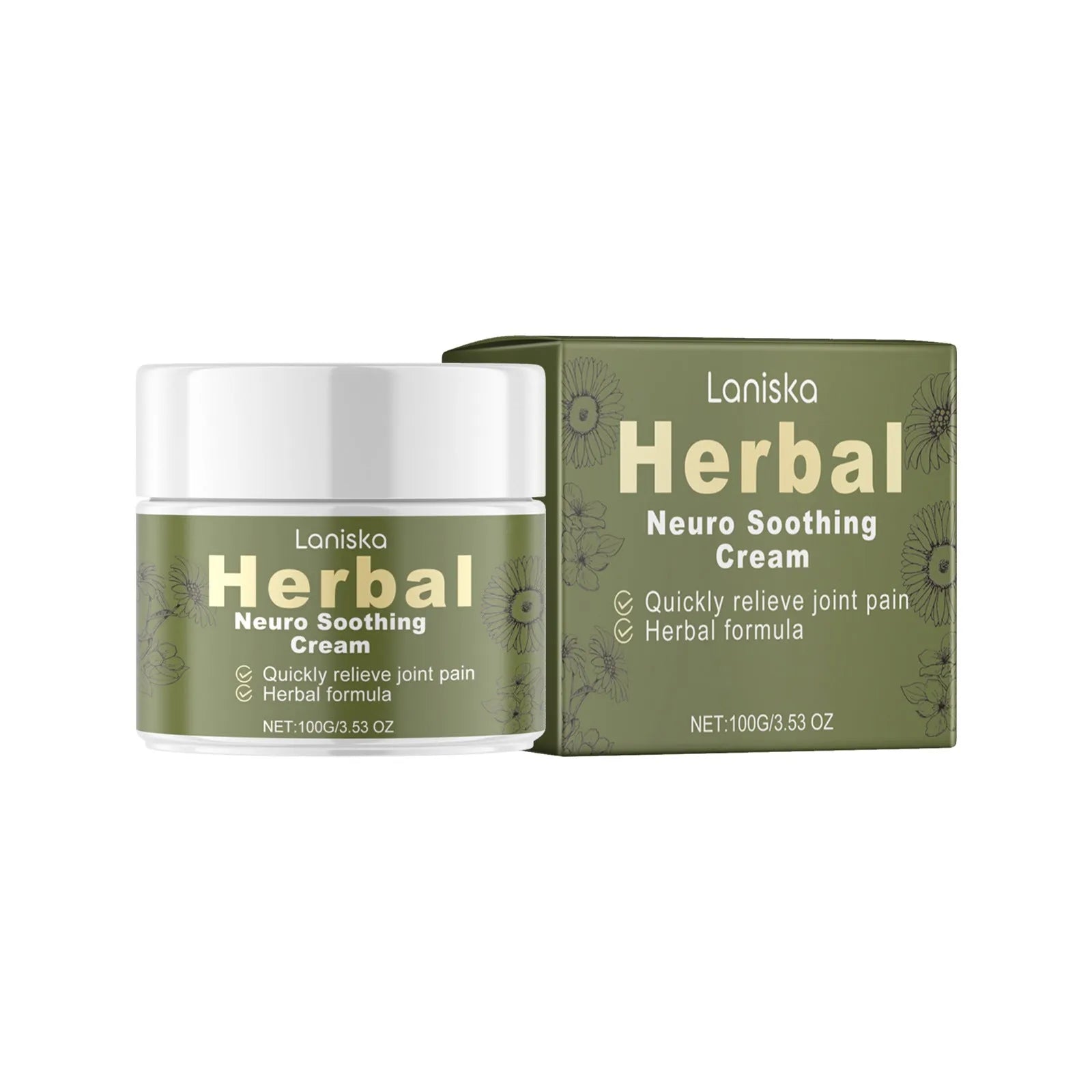 100g jar of body care cream with arnica, pepper and mugwort for external use