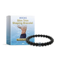 Men's glass and black gallstone body shaping wristband or bracelet.