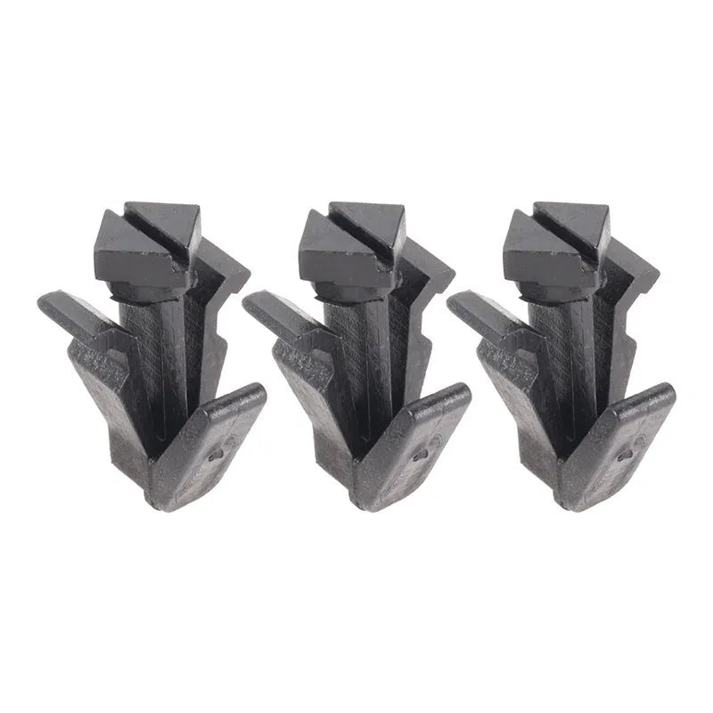Black plastic Nissan radiator grille fastening clip model 76882-0M060 for bumper cover attachment