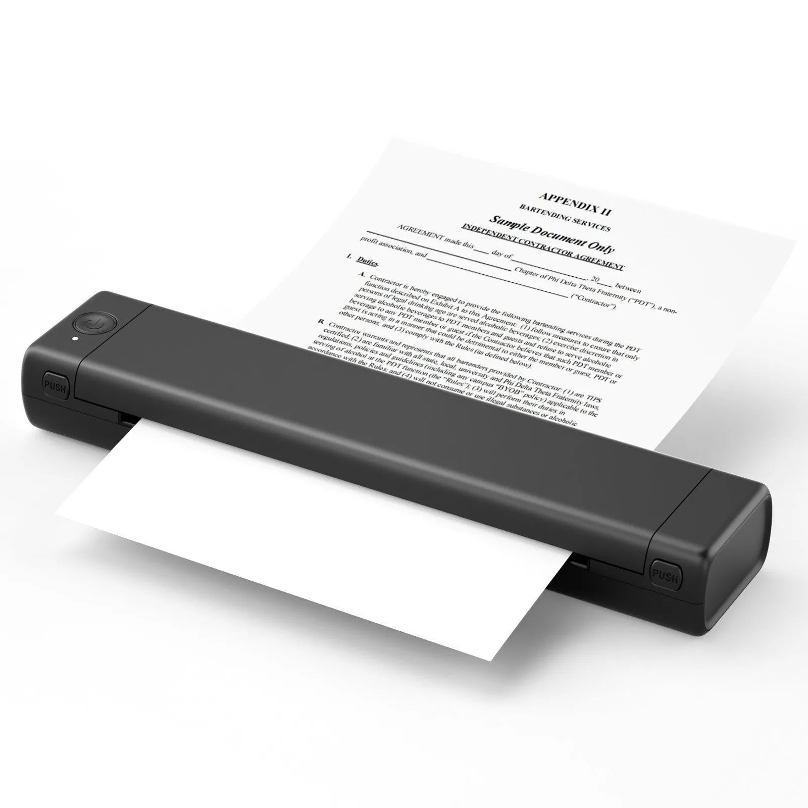 Phomemo M08F white portable A4 thermal printer with Bluetooth wireless connectivity
