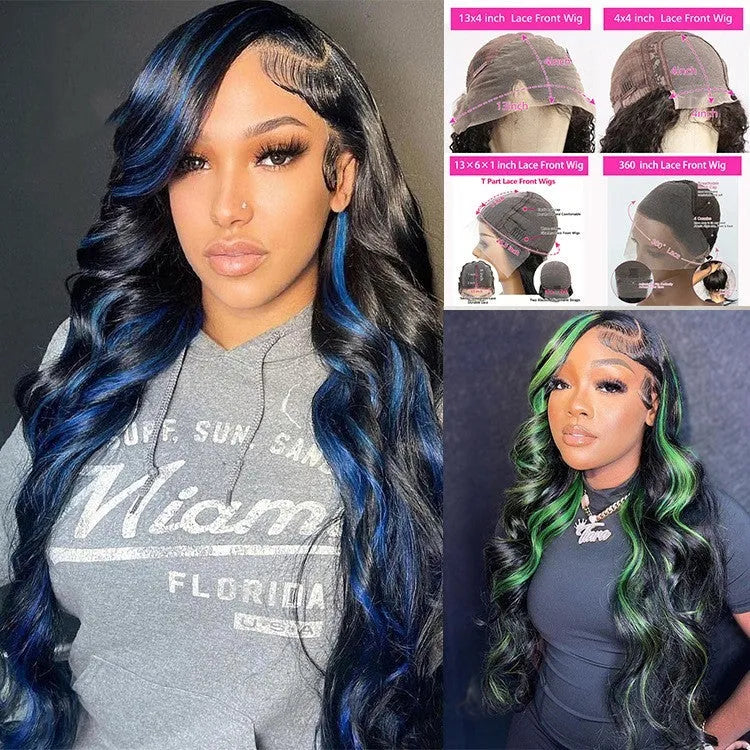 Real human hair lace front wig in star fashion style with 4x4 lace base