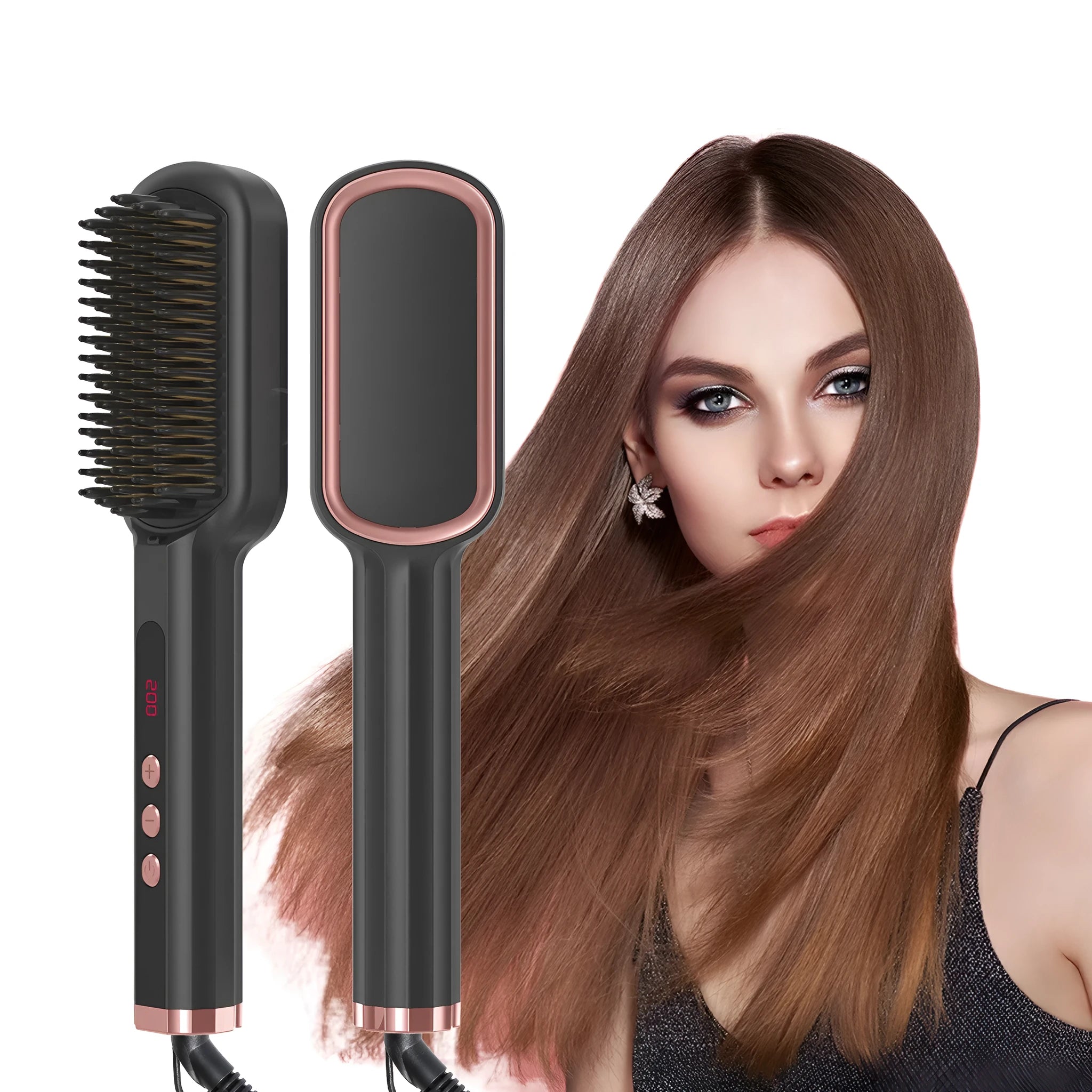 Heating electric curling iron hair straightener with tourmaline ceramic heat conductor 16-20mm diameter