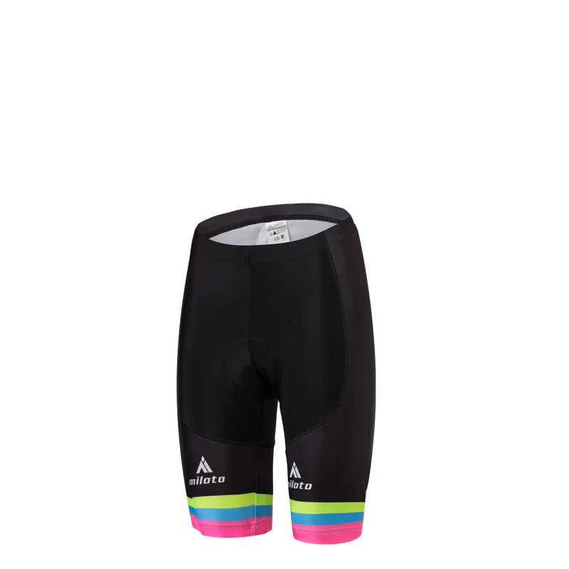 Falina Flamboyant men's cycling kit in black with moisture-wicking polyester Leica fabric, shorts and top set