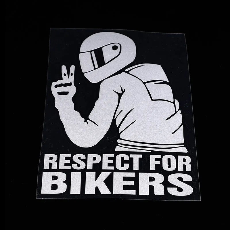 15x11cm motorbike body sticker in six finishes including reflective silver, 3D carbon fibre, and black