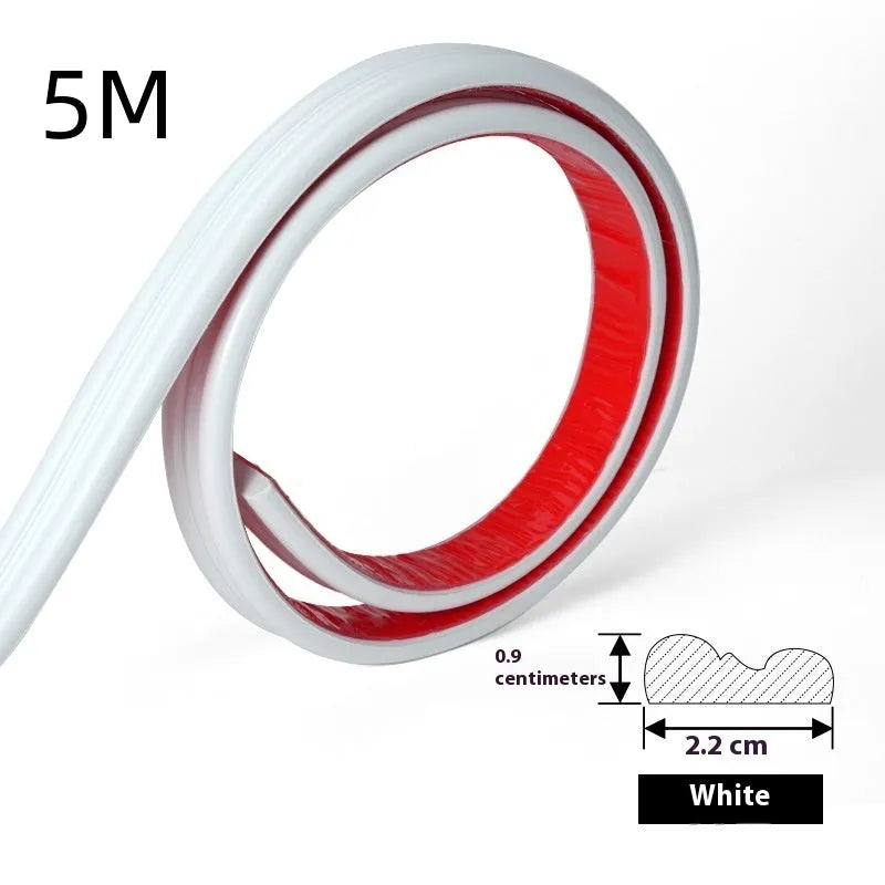 Flexible PVC background wall shaping frame with self-adhesive backing in four colour options