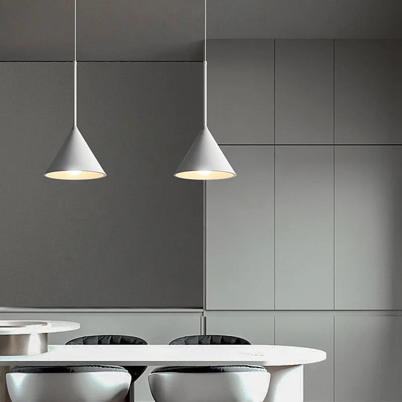 Retro creative hanging line chandelier in A Style Black, White or Pink for living room, dining room, hotel or homestay