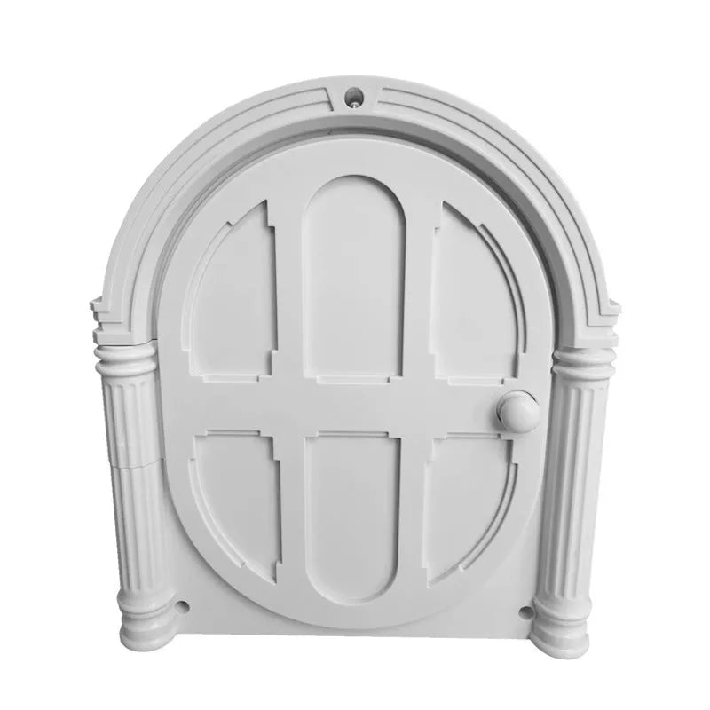 Home Simple plastic pet door with direction control, available in white