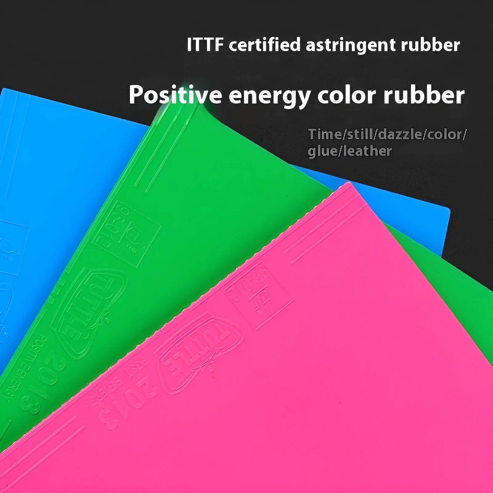 High Elasticity Table Tennis Racket Rubber with Inner Sponge Astringency Surface for Recreational and Training Play in Blue, Green, Pink, or Purple Single Sheet