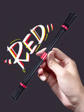 Pen Spinning ABS practice pen in black with 22cm length on plain background