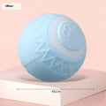 Blue rechargeable automatic moving bouncing rolling ball smart cat toy for indoor cats with charging cable