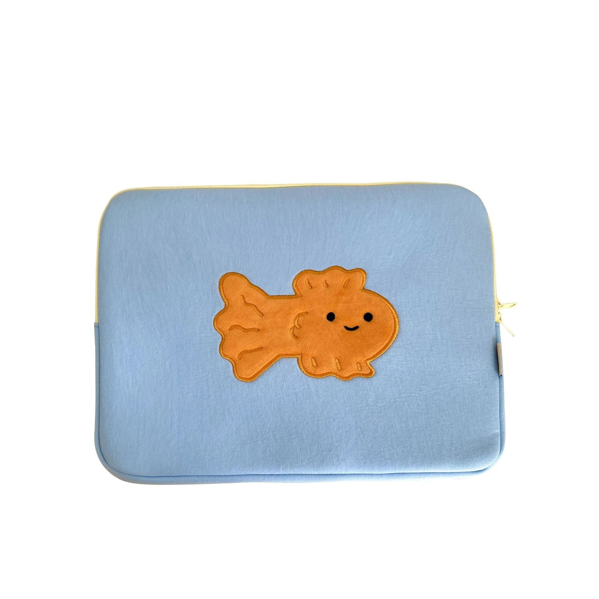 Cute goldfish cotton tablet protection sleeve bag with zipper closure in 11 inch size