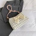 Women's single shoulder canvas handbag with phone compartment in horizontal square shape