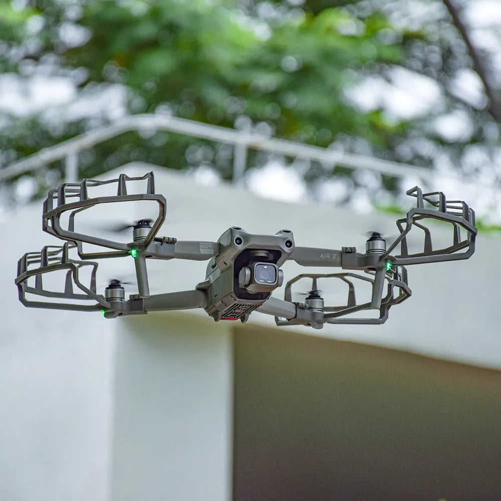 Grey ABS plastic propeller guard for DJI Mavic Air 2 and Air 2S drones on a white background.