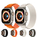 Alpine nylon watch band with metal head connector for Apple Watch, woven strap in multiple colours