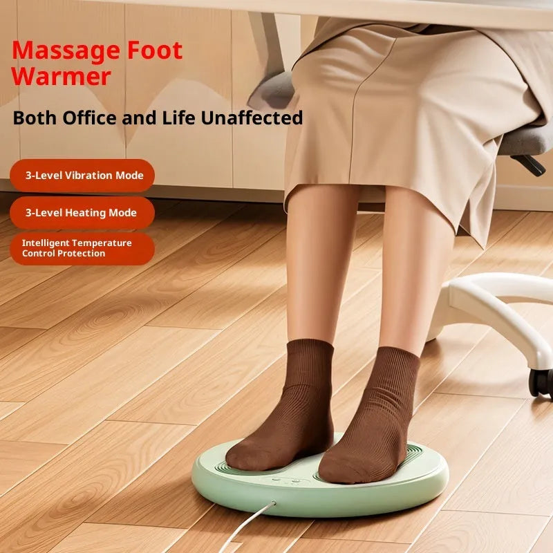 USB foot warmer massager heating pad in Beige Gray with mechanical control switch