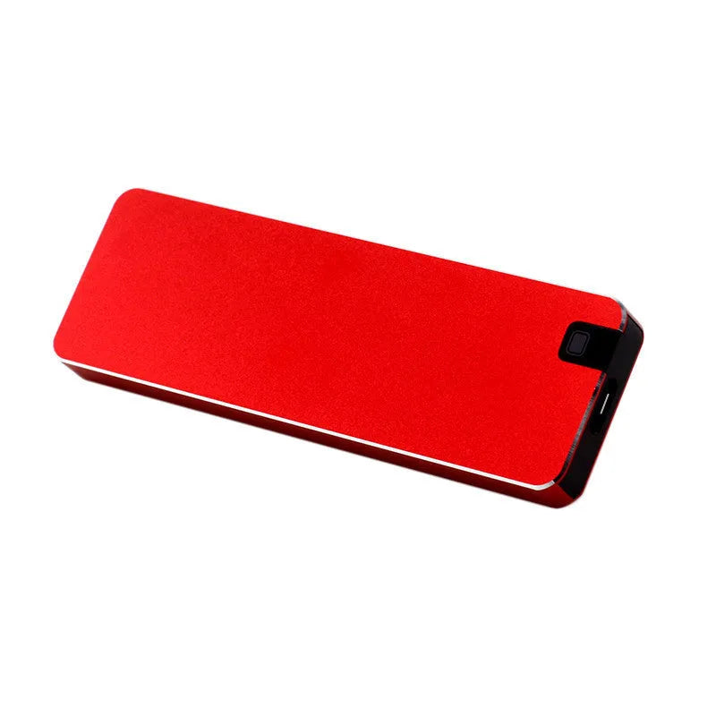 Compact metal portable SSD measuring 0.6x3.2x1cm with USB 3.1 interface in multiple colour options