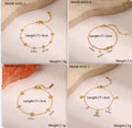 Gold plated titanium steel women's bracelet with geometric star pendant and zircon detail