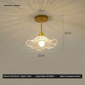 Japanese style log walnut colour brass ceiling lamp for entrance hallway tricolor light compatible 220V