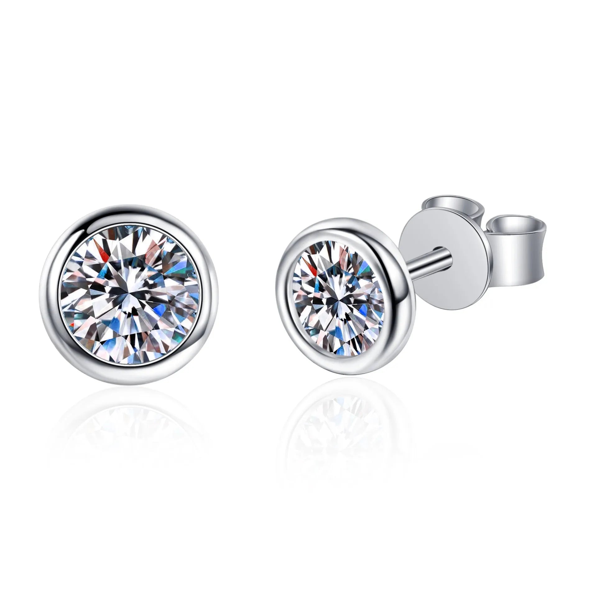 925 sterling silver gold plated women's earrings with moissanite or zircon stones in geometric or golden toad designs.