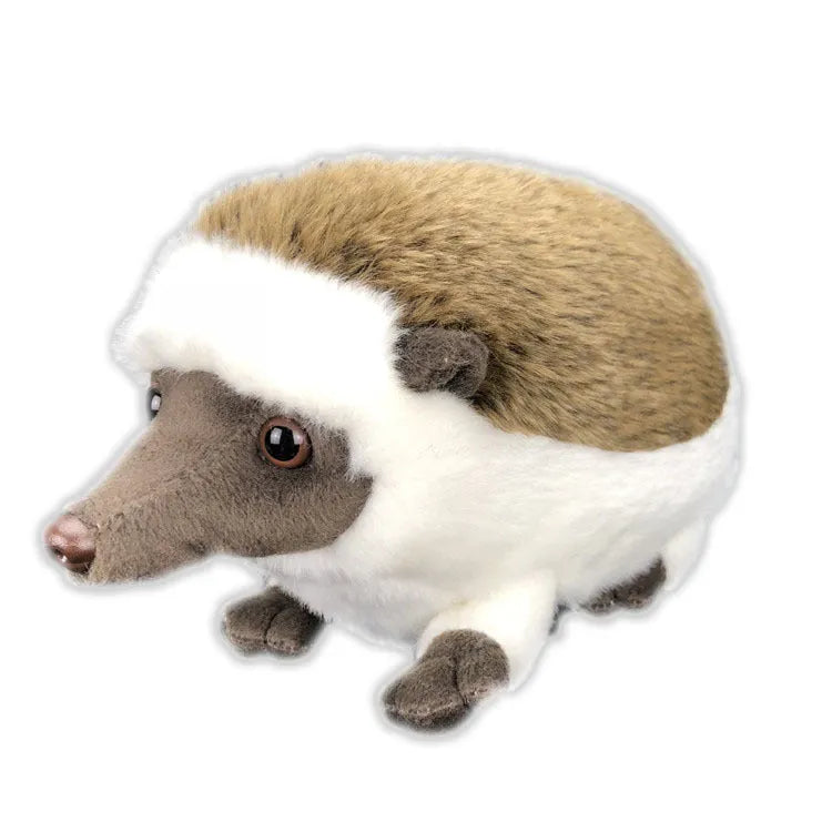 Brown simulation animal plush hedgehog toy, 24cm height, PP cotton filling
