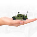 1/64 scale alloy Hummer battlefield vehicle model toy in colour box packaging