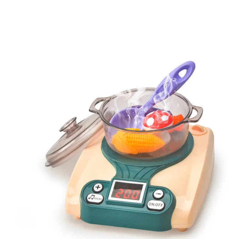Children's plastic play house induction cooker toy in bright colours for infant pretend kitchen play