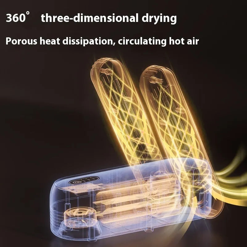 D4 black intelligent automatic shoe dryer with timer and waterproof baking technology