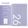 A5 imitation leather schedule notebook with two-pages-per-week layout and coloured cover options
