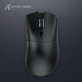 Attack Shark wireless Bluetooth gaming mouse in black, red or white colours showing compact design