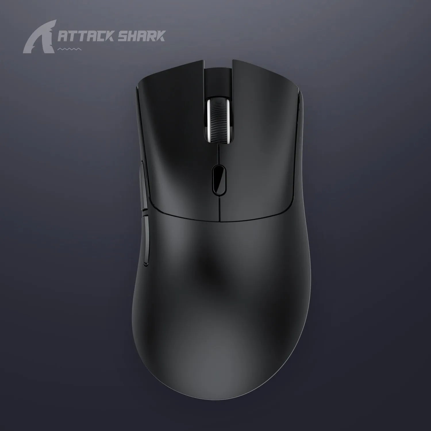 Attack Shark wireless Bluetooth gaming mouse in black, red or white colours showing compact design
