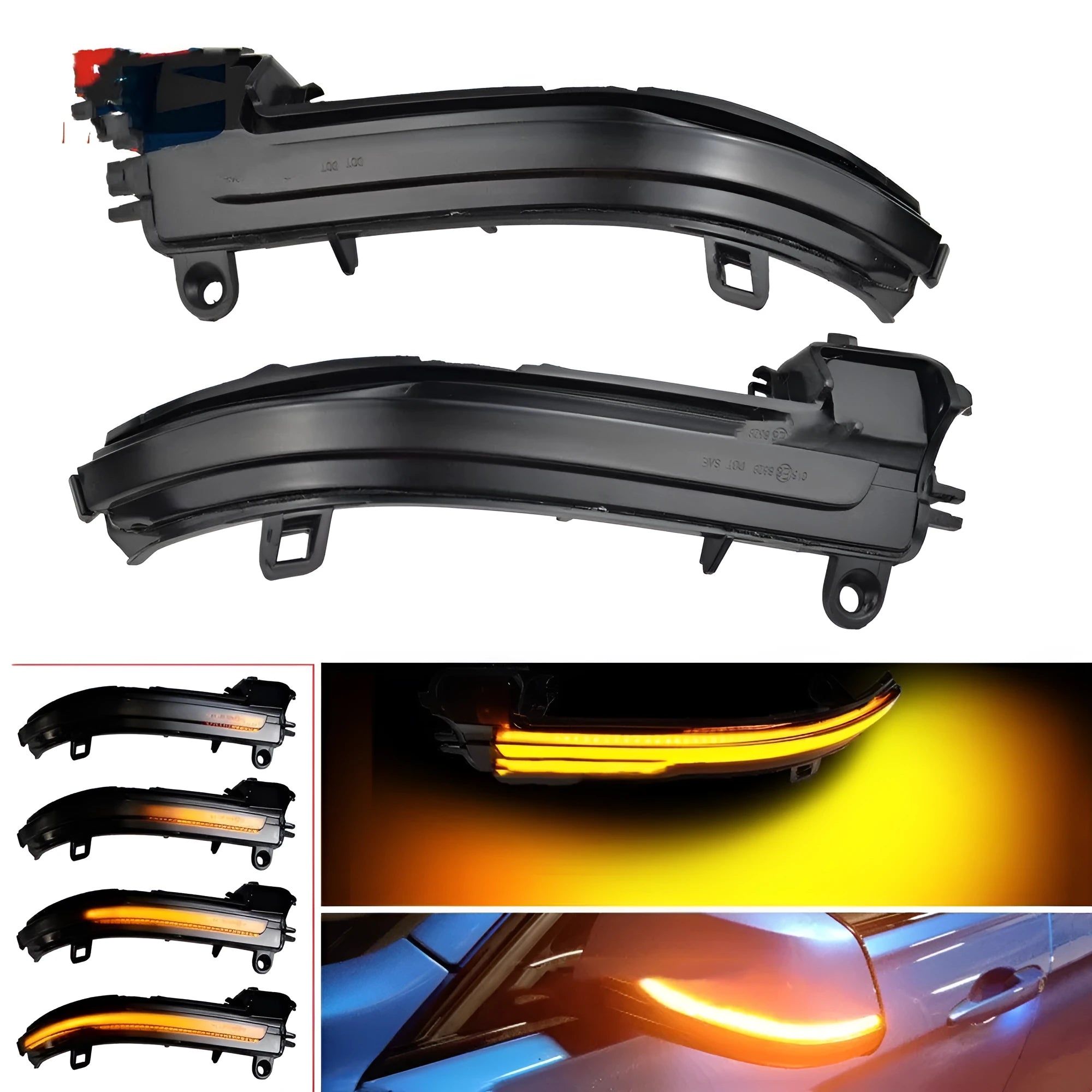 BMW LED turn signal indicator flowing single yellow light D0168 for M2 X1 3 Series