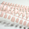 Set of frosted velvet Cat's Eye press-on nails with Aurora shimmer in short ladder sizes XS, S, and M.