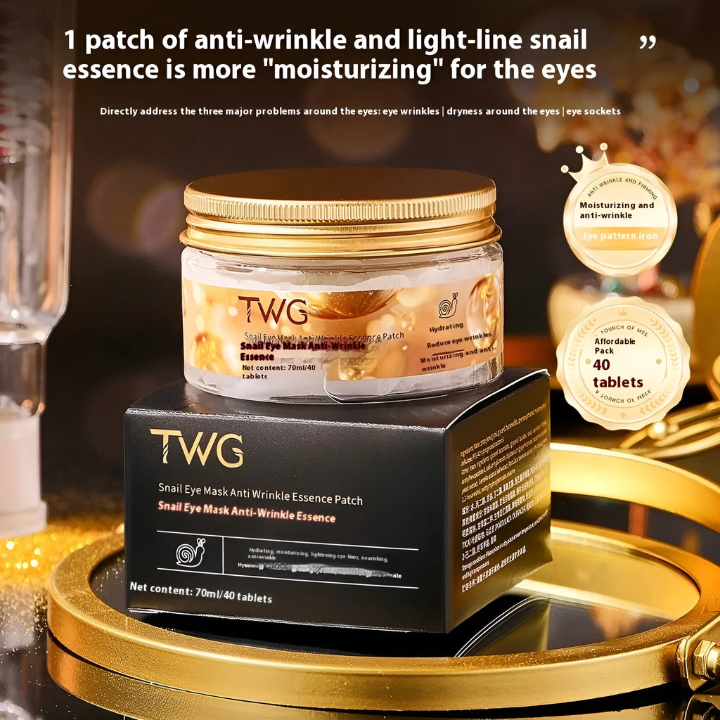 Snail eye mask anti-wrinkle essence paste in a jar with hydrating formula for dark circles and eye lines