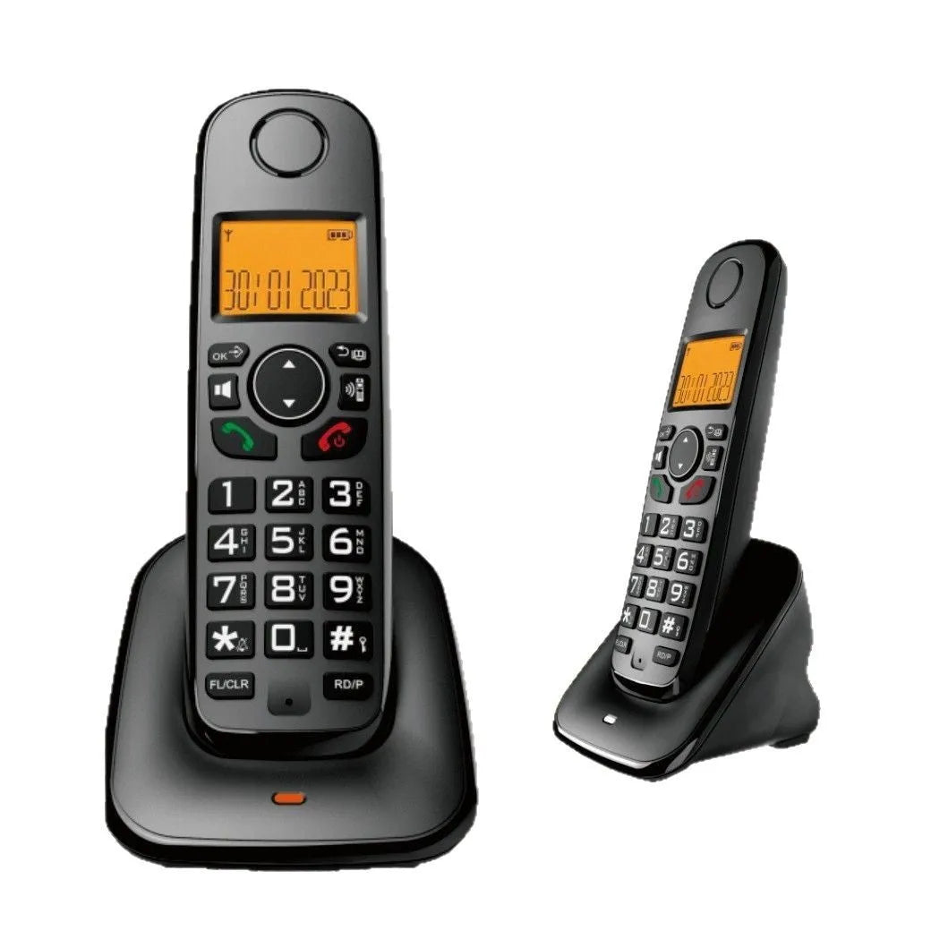 Digital wireless DECT phone with table and wall mount, loud call quality, green environmental protection, universal plug in EU UK US options