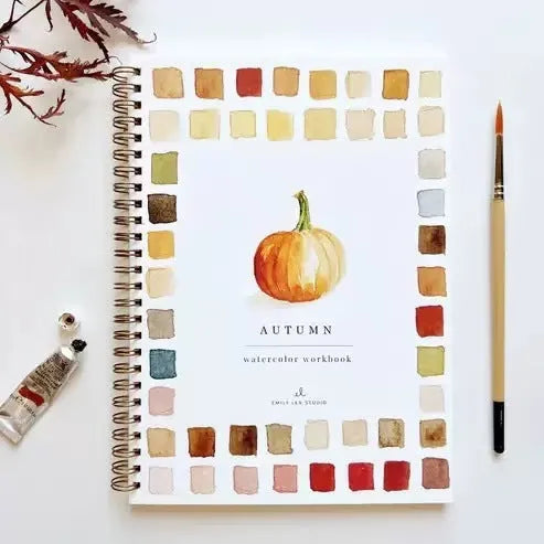 Portable paint box with twelve natural pigment colours arranged in a fashionable palette