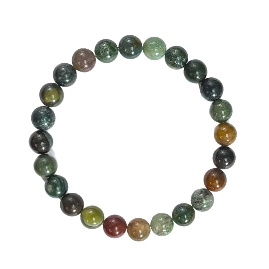 Handmade transparent glass bead bracelet 8mm natural stone style unisex jewellery