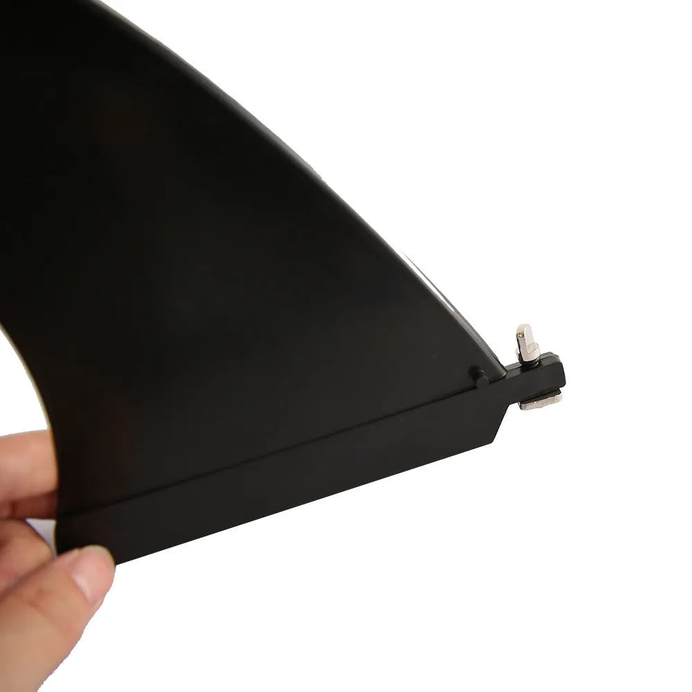 SUP paddle with large removable fish fins, plastic construction, for water dispenser use