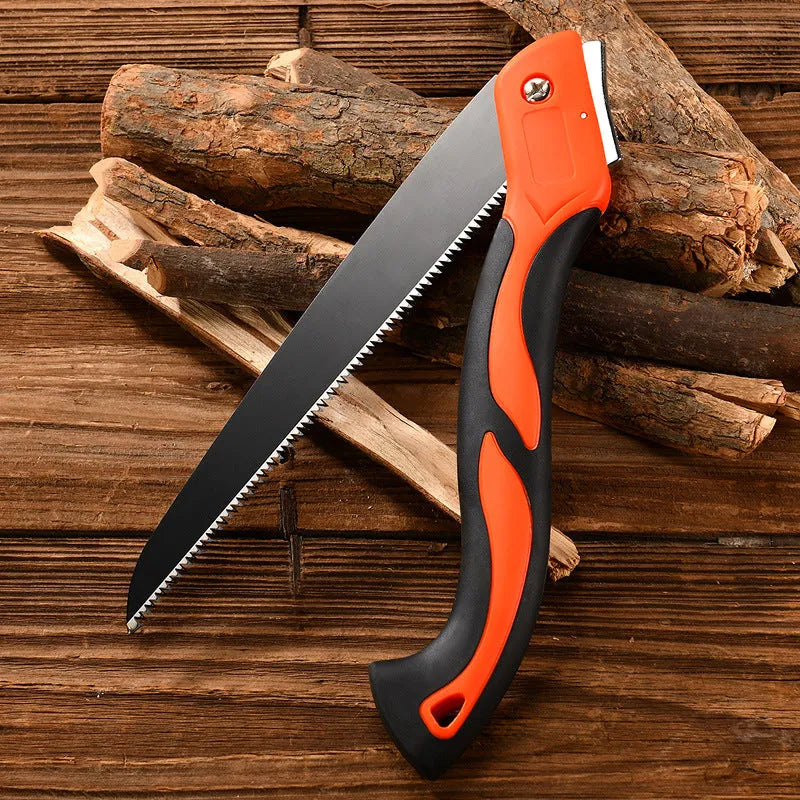 53cm folding saw with SK5 steel blade and ABS handle for wood cutting