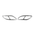 Aluminium alloy tailpipe cover for Mercedes-Benz A Class in silver finish with metallic sheen on exhaust pipe