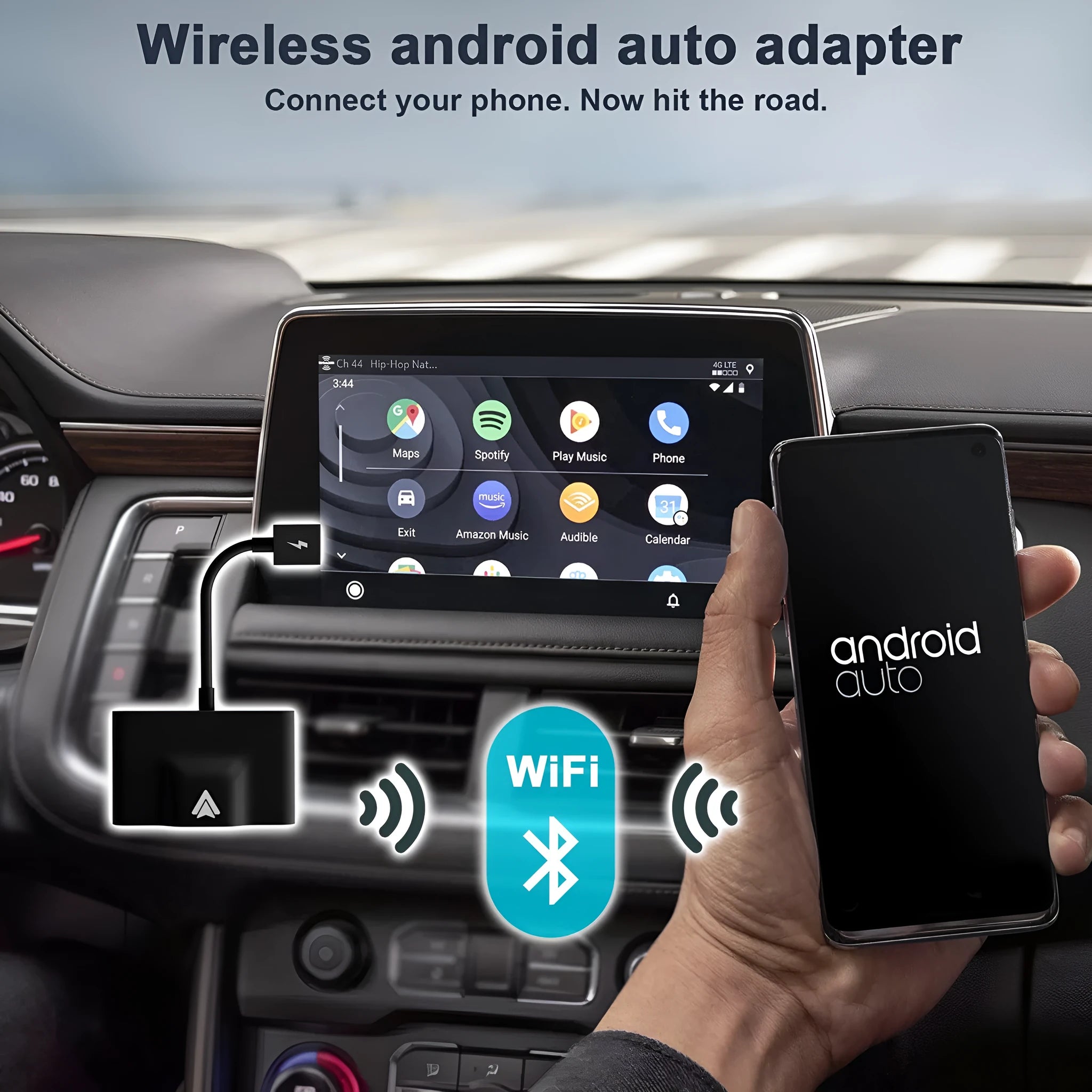 Car wired to wireless Android system adaptor for CARPLAY conversion in black or white