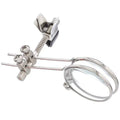 Auxiliary reading glasses clip with double clip metal bracket and glass lenses for spectacle attachment