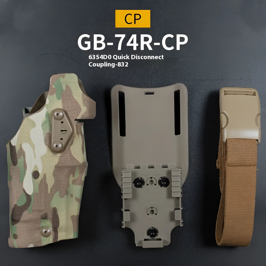 Left hand outdoor tactics waist bag leg warmer in camouflage with nylon lining and plastic construction