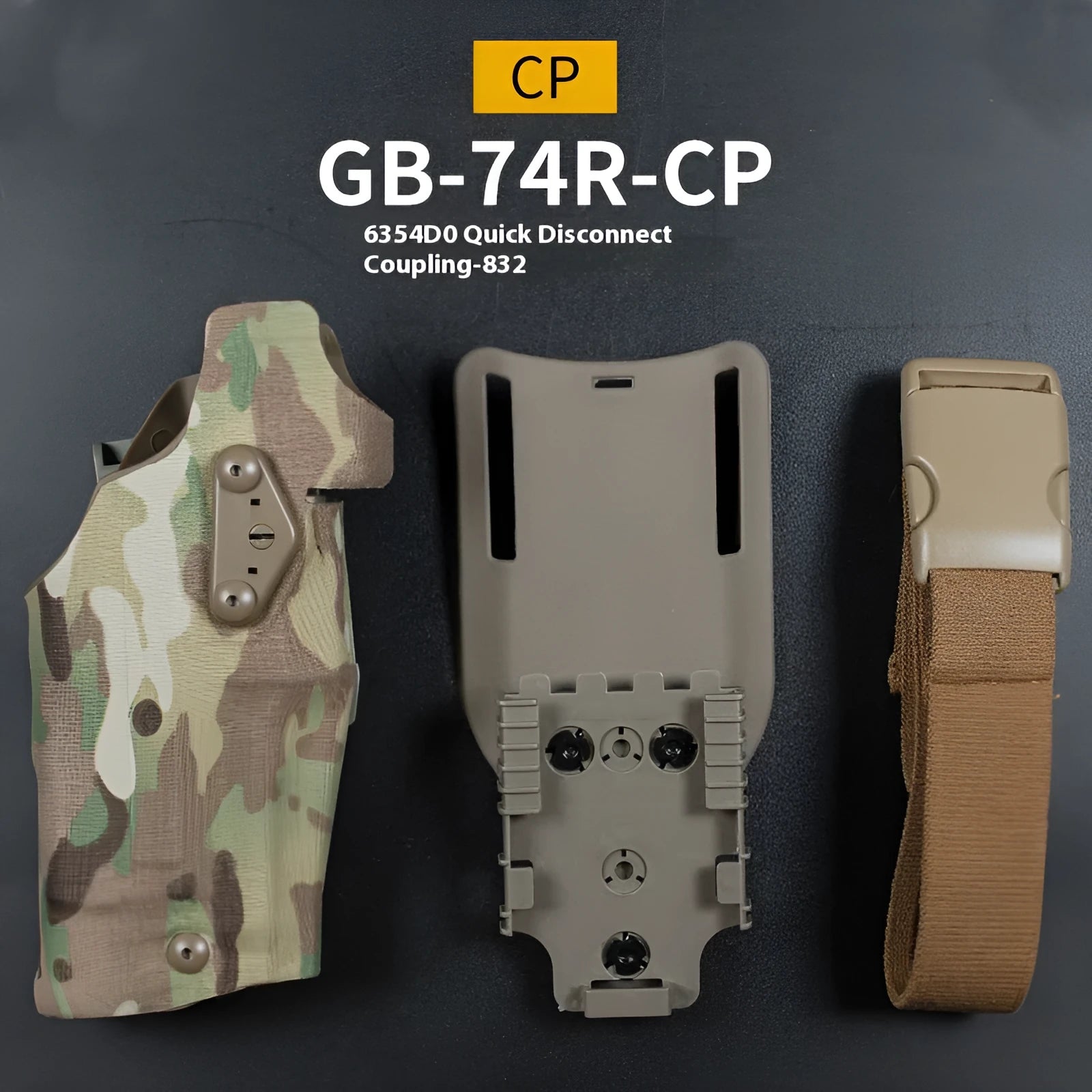 Left hand outdoor tactics waist bag leg warmer in camouflage with nylon lining and plastic construction