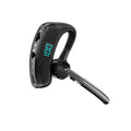 V8S Black wireless Bluetooth headset with digital power display and ear-mounted design